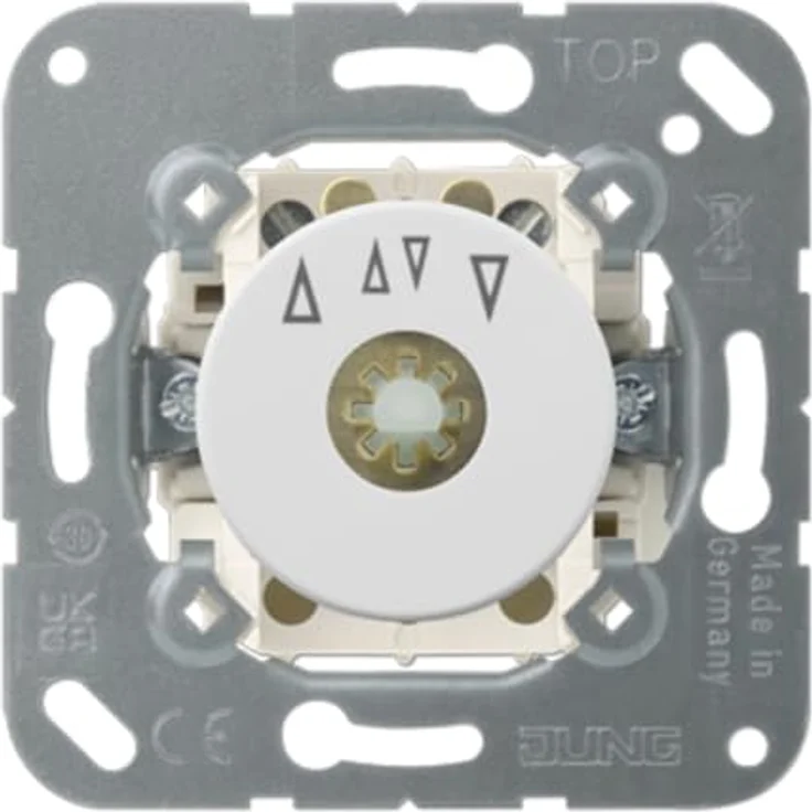 JUNG Rollladenmechanismus Unipolar 1234.10WW, Alpinweiß, Design "Made in Germany" – Bild 1