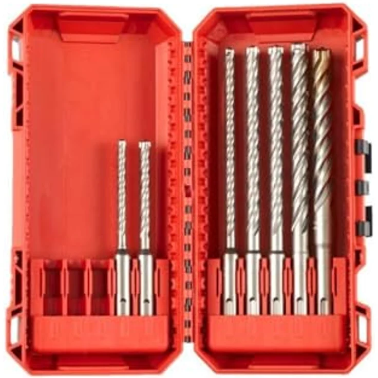 MILWAUKEE ACCESORIOS 4932492113 Estuche 7 Brocas SDS-Plus MX4-ajusta a PACKOUT Power Type, mehrfarbig Bohrer mit 7 Hochleistungs-SDS-Plus MX4-Bits - geeignet für PACKOUT – Bild 1