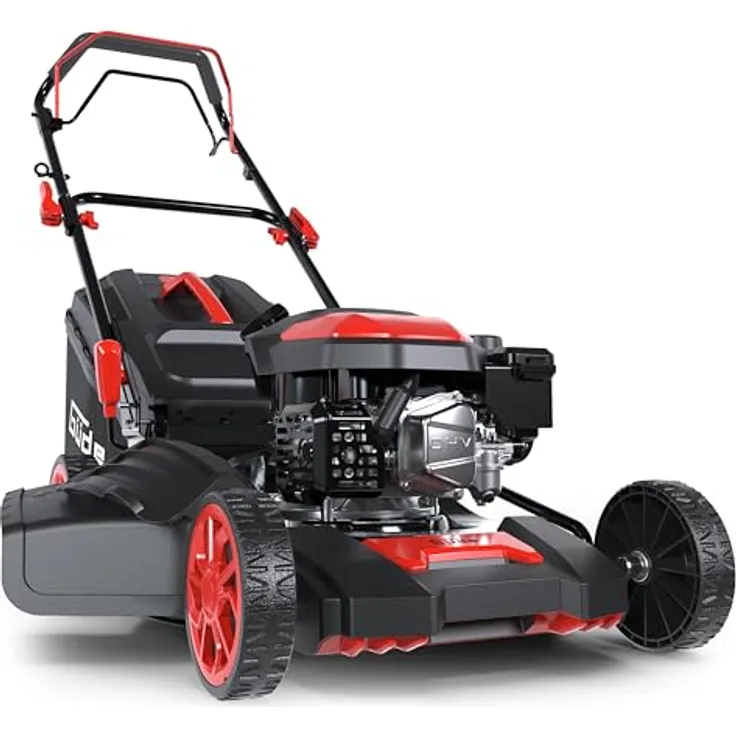 Güde ECO WHEELER 462.5 R, Benzin-Rasenmäher mit 4-Takt Motor, 60 Liter Grasfangsack und Radantrieb