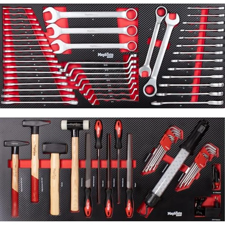 Mephisto-Tools Werkzeugwagen Pro Line "Big Black", 463-teilig, 9 abschließbare Schubladen, Chrom-Vanadium-Stahl, schwarz – Bild 3