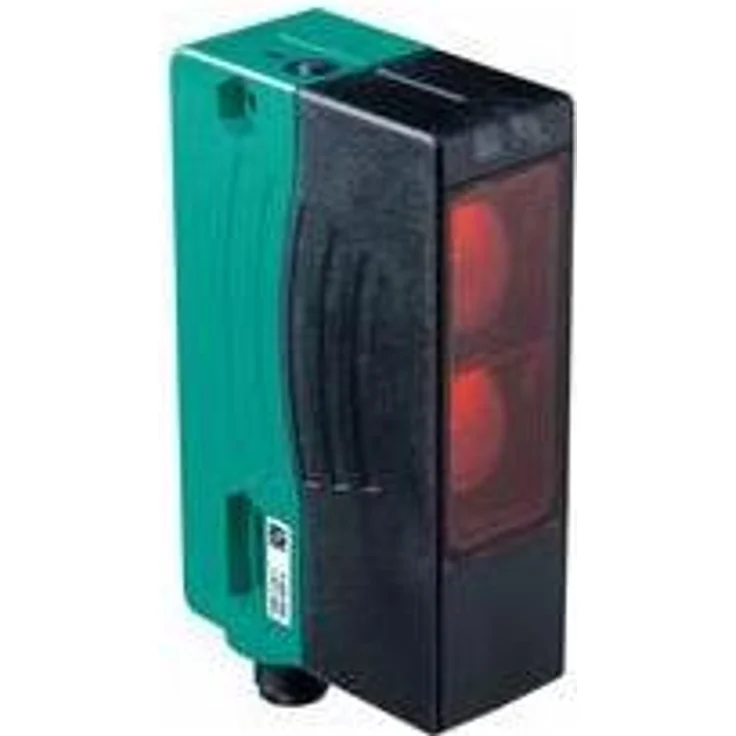 Pepperl & Fuchs OBR50M-R300-2P1-V1, Bewegungsmelder mit Pulse Ranging Technology, Reichweite 50 m, rote Sende-LED, benutzerfreundliche Teach-In-Taste