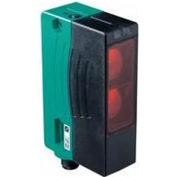 Pepperl & Fuchs OBR50M-R300-2P1-V1, Bewegungsmelder mit Pulse Ranging Technology, Reichweite 50 m, rote Sende-LED, benutzerfreundliche Teach-In-Taste