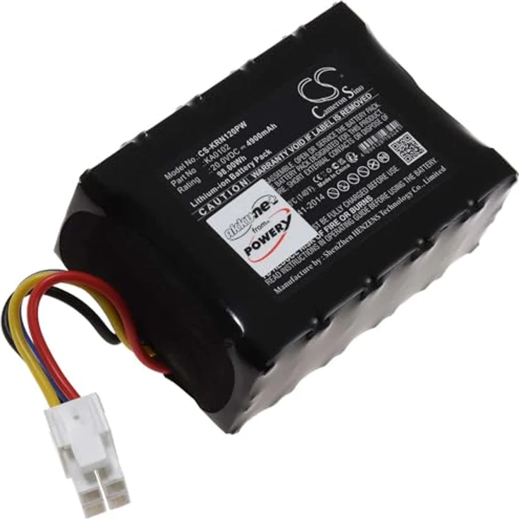 akku-net Akku kompatibel mit Kress Typ KA0101, 20V, Li-Ion, Schwarz, 4900mAh/98Wh, hohe Leistungsfähigkeit und Kompatibilität – Bild 1