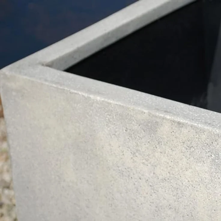 VIVANNO Pflanzkübel Fiberglas BLOCK Würfel - Grau Beton-Design, wetterfest und frostsicher, 30x30x30 cm – Bild 7