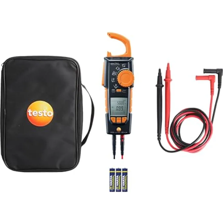 Testo Multimeter 770-3, digitale Stromzange CAT III 1000 V, CAT IV 600 V, 6000 Counts, mit testo Smart App Anbindung