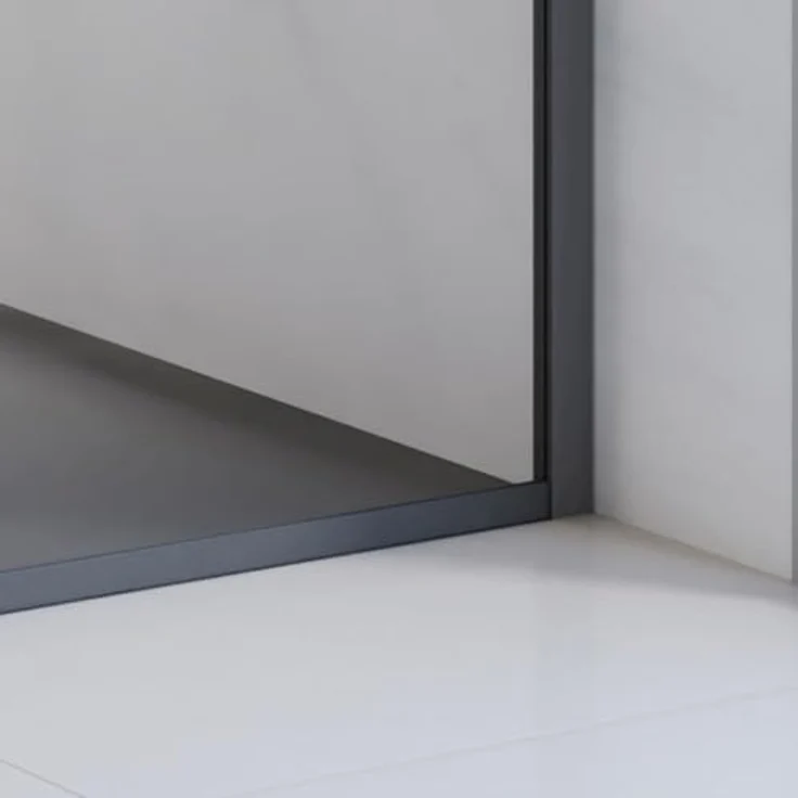 Schulte Walk-In Duschwand Trend 2.0, 90 x 200 cm, Mattschwarz, 6 mm ESG-Sicherheitsglas mit fixil-Glassiegel – Bild 4