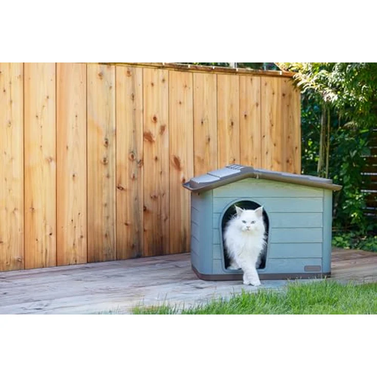 Kerbl Stand Hundekorb Grau, 100% recycelter Material für Außenanwendungen – Bild 4