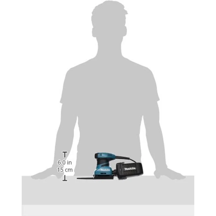 MAKITA BO4565K SCHWINGSCHLEIFER 200 W, Schwarz, Blau – Bild 5