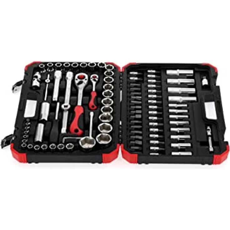 Gedore Bit- und Steckschlüsselset red, 94-teilig, 1/4" + 1/2" mit 2K-Umschaltknarre und umfassendem Zubehör – Bild 2