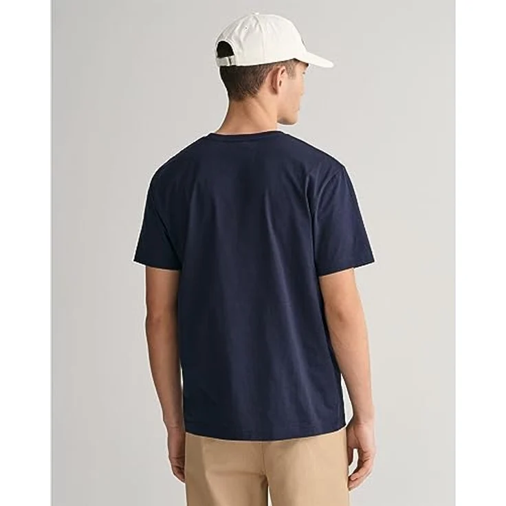 GANT Regular Shield T-Shirt, Herren, Regular Fit, 100% Baumwolle, Blau, (M) – Bild 3