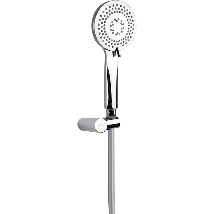 TRIZERATOP Duscharmatur Punkt-dusch-set Regen-Hydromassage, Chrom, weiß, mit Anti-Kalk-System und Anti-Twist-Schlauch