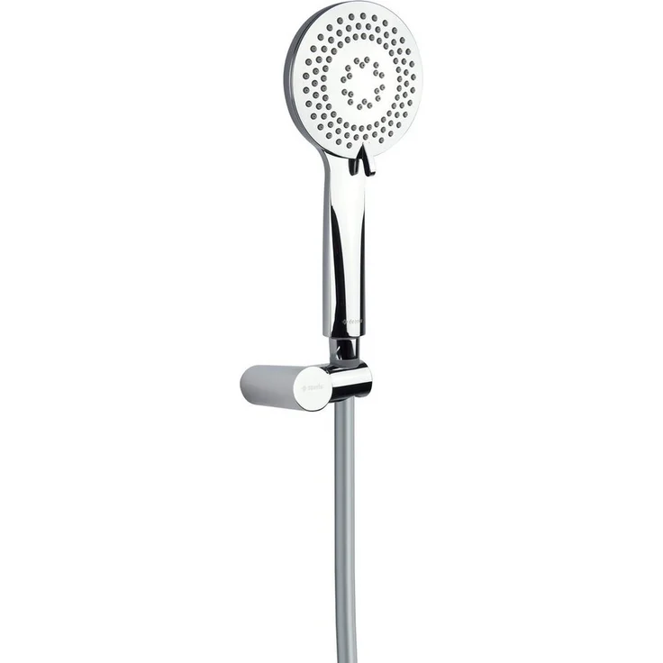 TRIZERATOP Duscharmatur Punkt-dusch-set Regen-Hydromassage, Chrom, weiß, mit Anti-Kalk-System und Anti-Twist-Schlauch