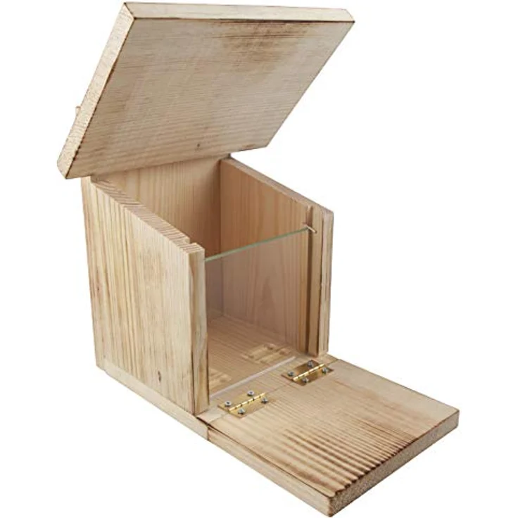Windhager Futterstation, Eichhörnchen Futterhaus, Futterautomat, Futterkasten, Nussstation, Überwinterungshilfe, Futterbox, 05586, Holz, 18 x 17 x 13 cm – Bild 2