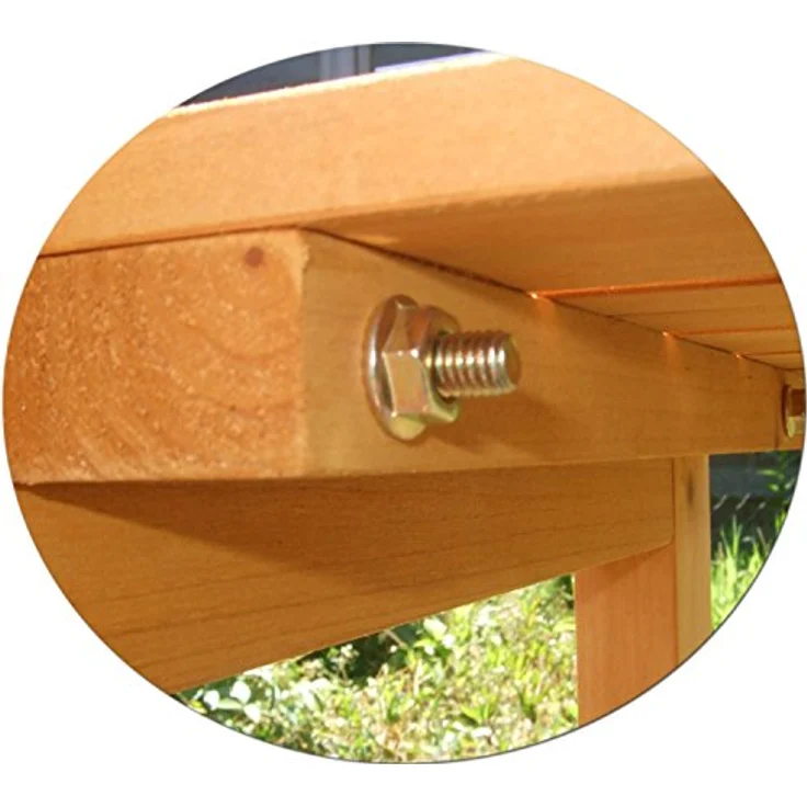 metra-direkt Pflanztisch mit Zinkplatte - Robuster Gartenarbeitstisch aus Kiefernholz, mit Hakenleisten, 76 x 89 x 37 cm, Holz – Bild 4