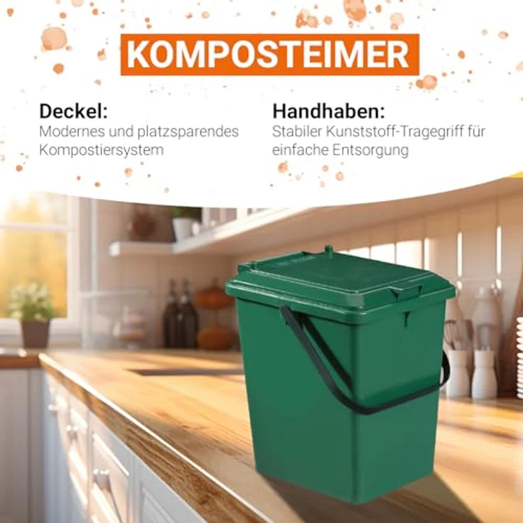 GARANTIA Komposter BIO-Eimer 10 Liter grün, Mülltrennung leicht gemacht – Bild 6