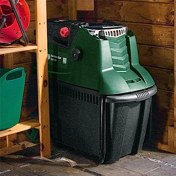 Bosch Häcksler AXT 25 TC 2.500 W Fangbox 53 Liter Schneidekapazität Ø 45 mm im Karton Leisehäcksler Für weiche und harte Materialien Motorleistung 2.500 Watt Maximaler Durchmesser 45 mm Drehmoment 650 Nm, Classic Green
 – Bild 5