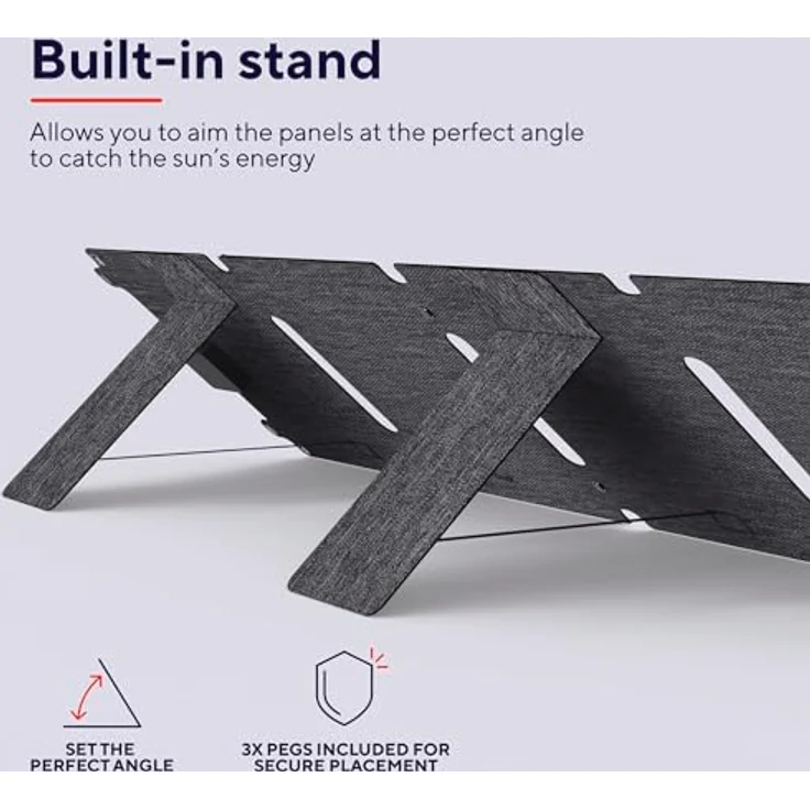 Trust Zuny 40W Solarpanel, tragbares Solarmodul mit integriertem Ständer für mobiles Laden – Bild 8