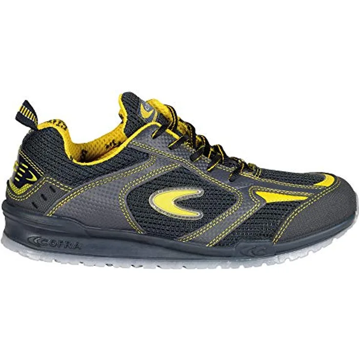 COFRA Sicherheitsstiefel Carnera S1 P Src, Blau-Gelb, Größe 36 mit optimalem Schutz und Tragekomfort