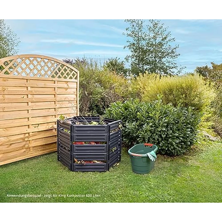 GARANTIA AIR-King Steckkomposter schwarz Komposter mit Stecksystem (600 Liter) – Bild 2