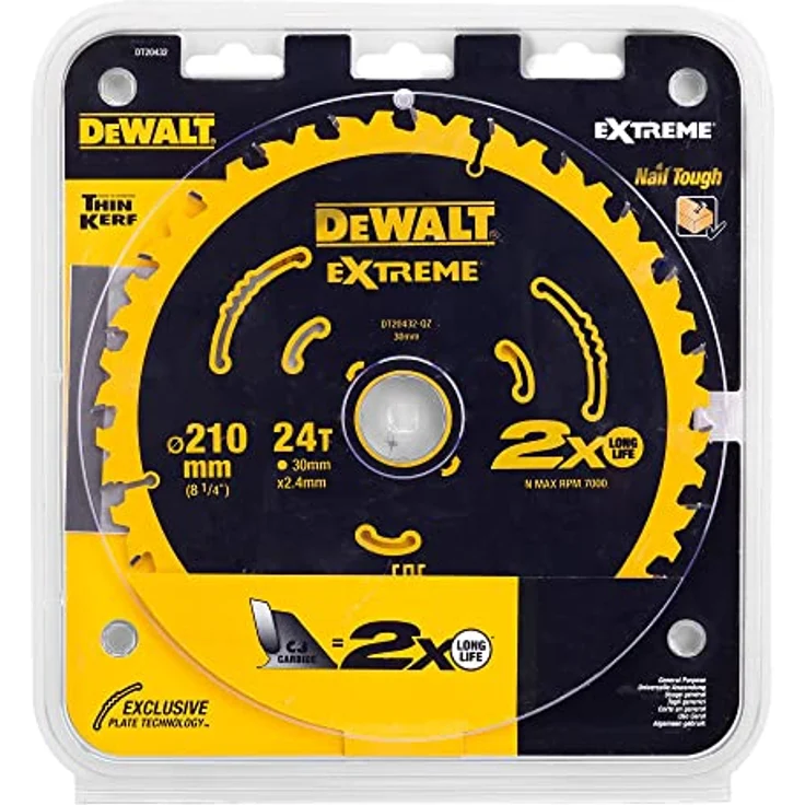 DEWALT DT20432-QZ Kreissägeblatt 210 x 30 x 2.4mm Zähneanzahl: 24 1St. – Bild 2