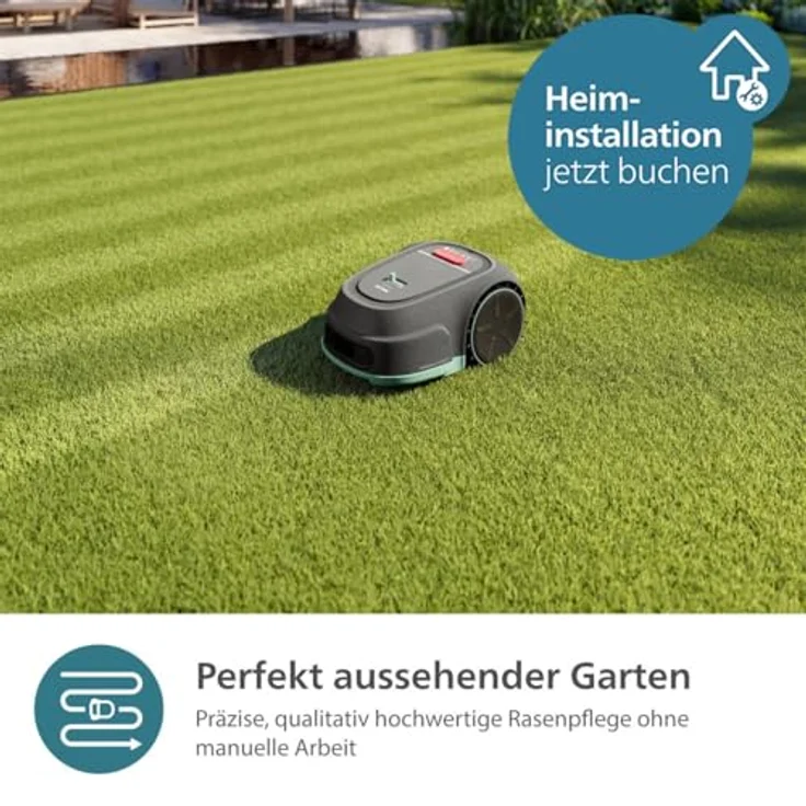 Philips Rasenmähroboter Serie 3000, Kreuzmähen mit GPS-Karten, intelligentes Mähen und Regensensor, grau (RSL3000/10) – Bild 3