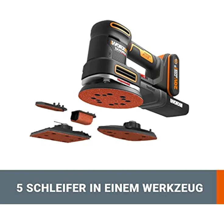 Worx WX820.9 20V Akku-Multifunktionsschleifer WX820.9 – Bild 2