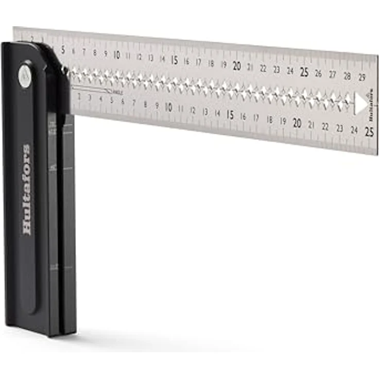 Hultafors Verstellbarer Gehrungswinkel Quattro 270, Aluminium 300mm x 45mm, faltbar mit Feststellung bei 45°, 90°, 135° & 270°, Anreißkerben & Mittellinie, Made in EU, 253120 – Bild 1