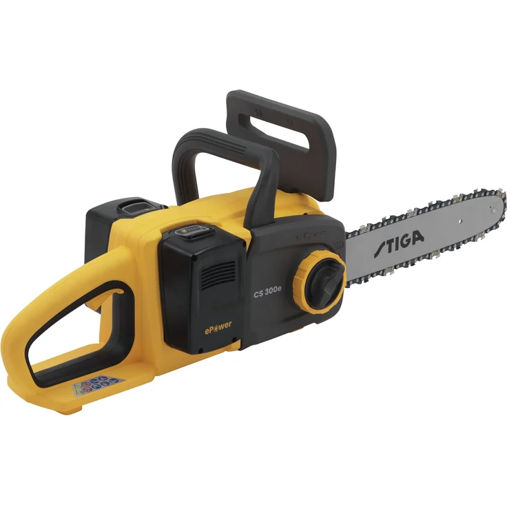 STIGA Akku-Kettensäge CS 300e, 2 x 20V, 12 Zoll Schwertlänge, Bürstenloser Motor