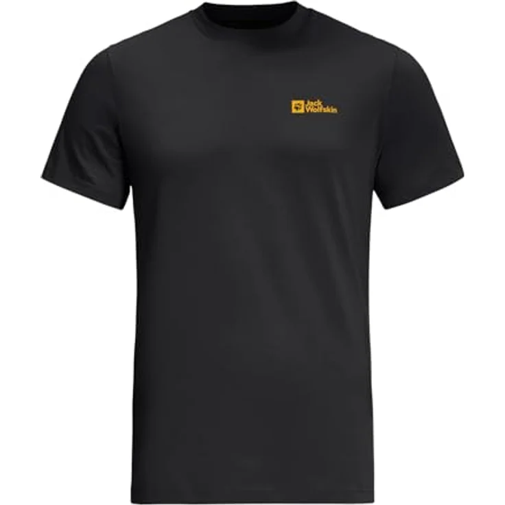 Jack Wolfskin Essential T M Herren Shirt, atmungsaktives Organic Cotton, Schwarz, Größe S – Bild 6