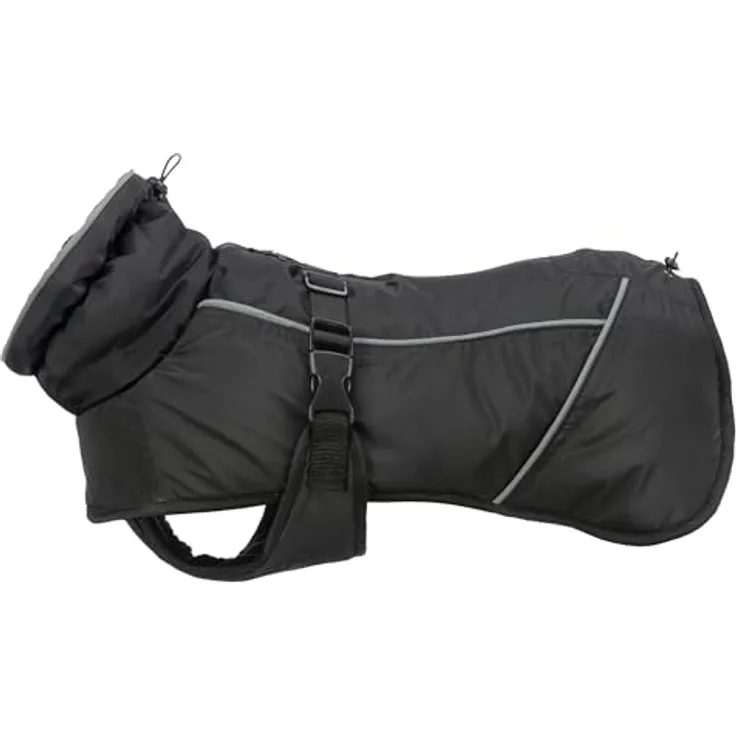 TRIXIE Hundemantel Winter brizon schwarz, mit wasser- und windundurchlässiger Membran und reflektierenden Elementen