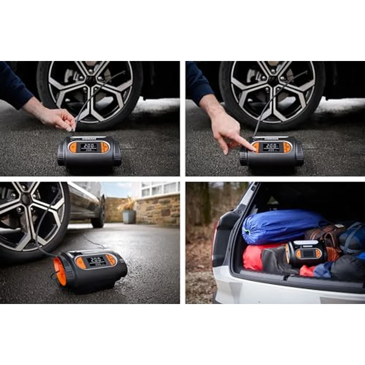 Osram OTI2120 Kompressor TYREinflate 2120, schneller Reifenfüller mit digitalem Display und Auto-Stopp-Funktion, 3 m Kabel, flexibel 60 cm Schlauch – Bild 11