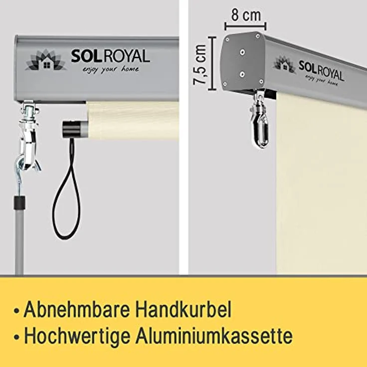 Sol Royal Senkrechtmarkise SolVision MS5 160x250 cm beige – Bild 7
