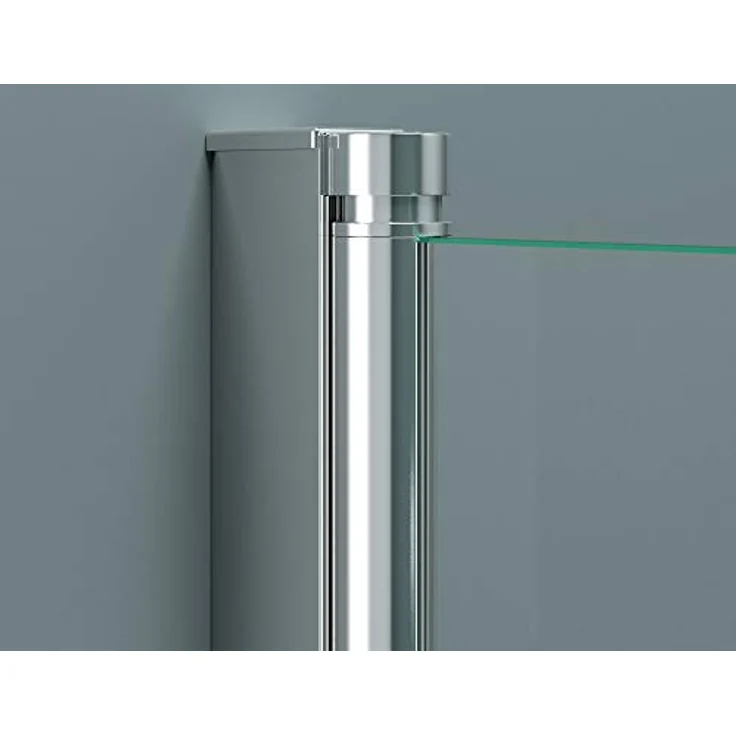 doporro 120x140 cm Design-Duschwand für Badewanne Badewannenaufsatz Duschabtrennung 6mm ESG-Sicherheitsglas inkl. NANO-Beschichtung Badewannenfaltwand – Bild 5