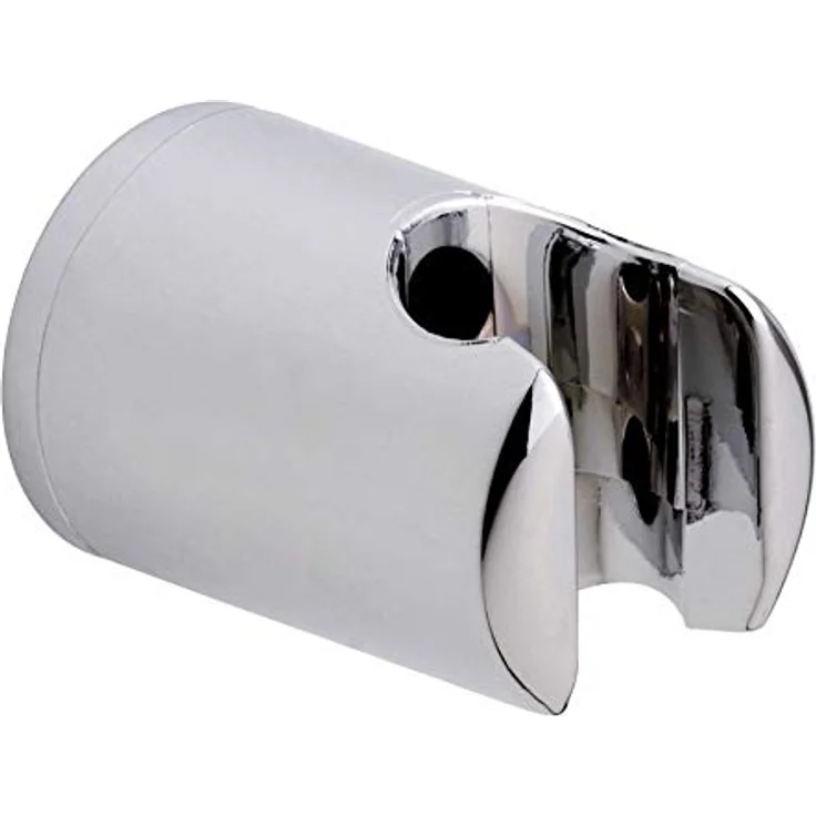 tesa SPAA Duschkopfhalterung, verchromt, garantiert rostfrei, Wandmontage ohne Bohren, inkl. Klebelösung, 40mm x 40mm x 58mm – Bild 1