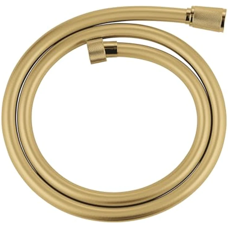 GROHE Silverflex Duschschlauch, knickfest und druckbeständig, 1,25m, goldfarben, universeller Anschluss ohne Dichtungsringe, Modell 28362GL1 – Bild 1