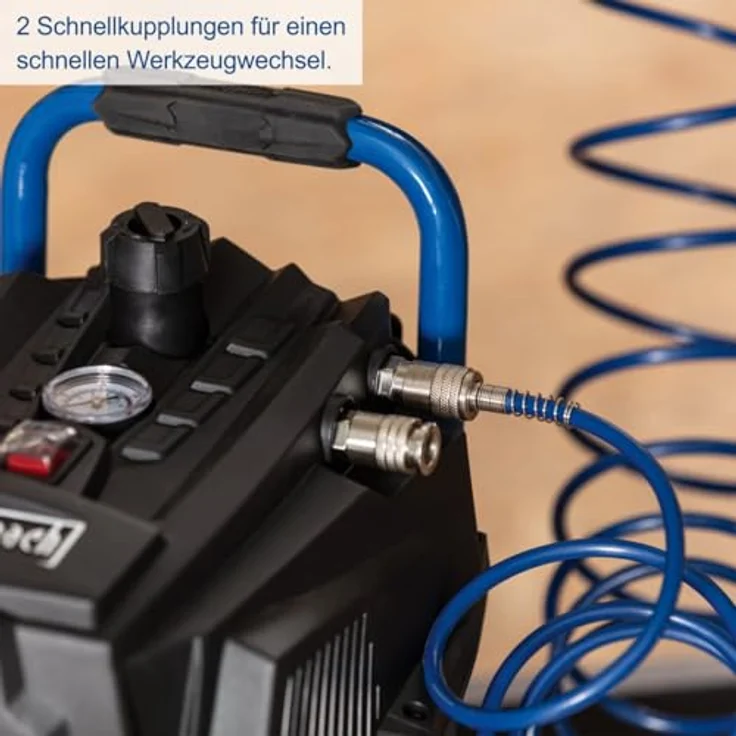 Scheppach Druckluft Kompressor stehend HC35V | 10bar Druck | 30L Kessel | 230V 1500W | Ansaugleistung 180 l/min | ölfrei & wartungsarm | Druckminderer – Bild 7