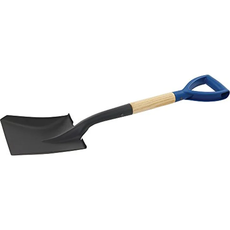 Eckige Mini Schaufel 700 mm + Spitzer Mini Rundspaten 700 mm Profi Set Garten Schippe mit D-Griff und Holzgriff Spaten - Preisvergleich – Bild 2