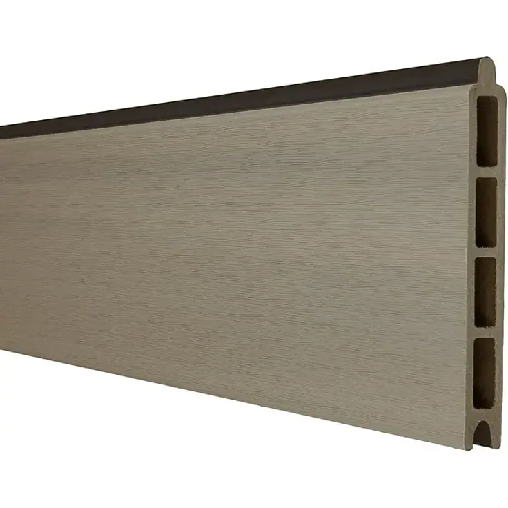 GroJa Solid Steckzaun, Sichtschutzzaun aus nachhaltigem BPC, 180 x 15 cm, Beige, pflegeleicht und strapazierfähig