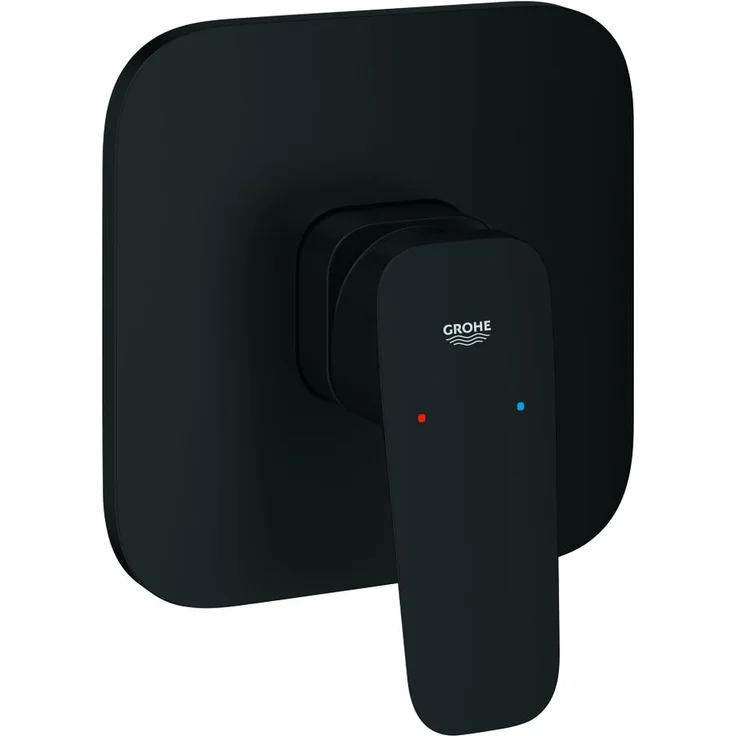 GROHE Cubeo Einhand-Brausebatterie, Fertigmontageset für Rapido SmartBox, mattschwarz