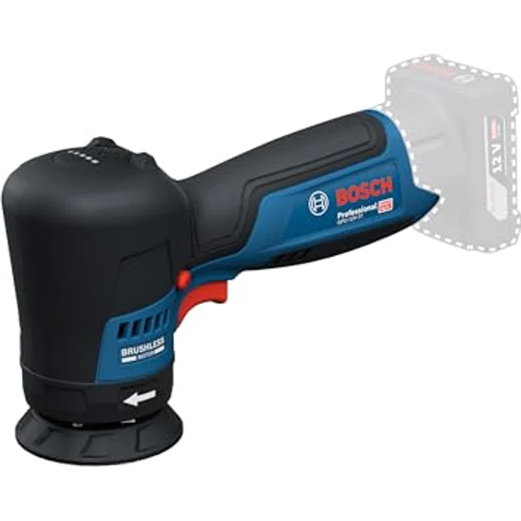 Bosch Professional GPO 12V-77, Akku-Poliermaschine mit bürstenlosem Motor, 5-stufiger Geschwindigkeitsauswahl und 77mm Polierteller – Bild 1