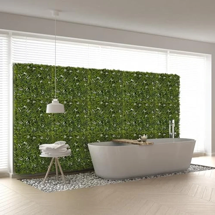 Hjh Office Kunstpflanze More Green I, 50 cm, wandfüllendes Dekoelement in Grün mit praktischen Befestigungsösen – Bild 5