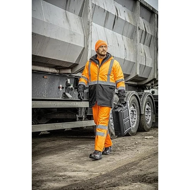 Högert Warnschutz Regenlatzhose -'-'Volme-'-' Orange 3XL – Bild 5