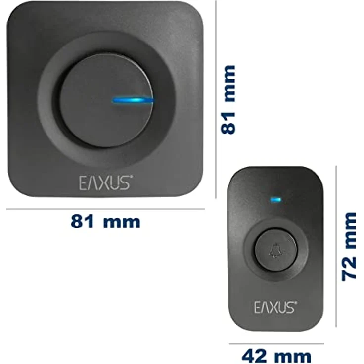 Eaxus Funk Türklingel - Kabellose Funkklingel, 52 Melodien, LED Anzeige, IP56 – Bild 6