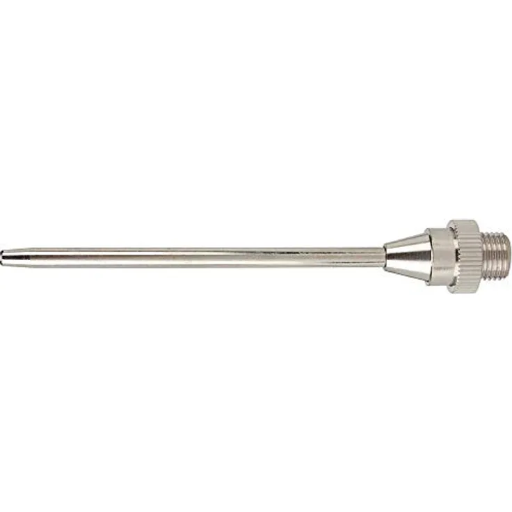 RIEGLER Messing Verlängerung, gerade, 150mm M12x1,25, vernickelt für Aluminium-Ausblaspistolen