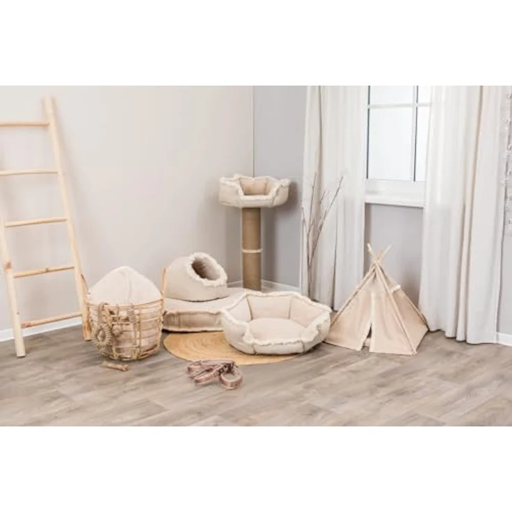 Bett Boho, eckig 65 65 cm, beige – Bild 6