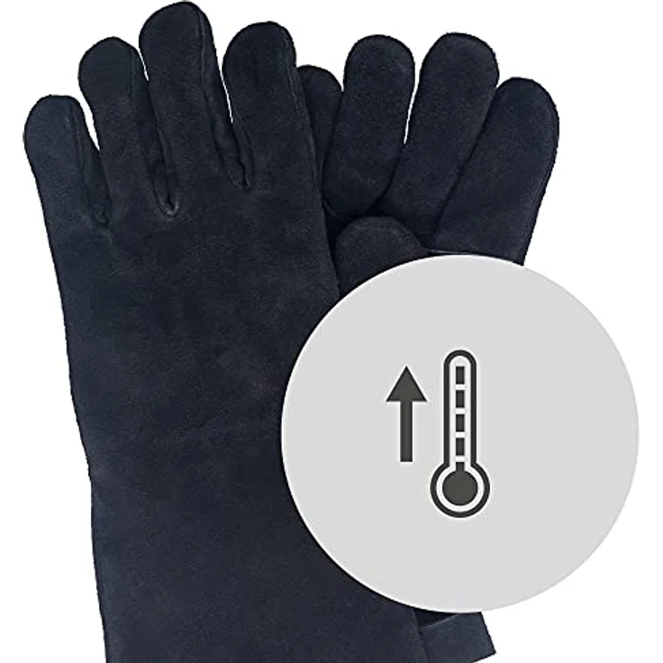 WMF BBQ Grillhandschuhe 1 Paar, Leder, hitzebeständige Handschuhe, Ofenhandschuhe extra lang, praktische Größe (10-XL) – Bild 6
