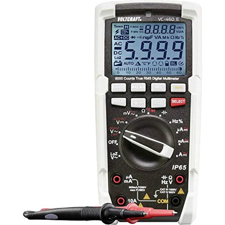 Voltcraft VC-460 E Hand-Multimeter digital Strahlwassergeschützt (IP65) CAT III 1000 V, CAT IV 600 V Anzeige (6000 Counts) - Robust und zuverlässig – Bild 1