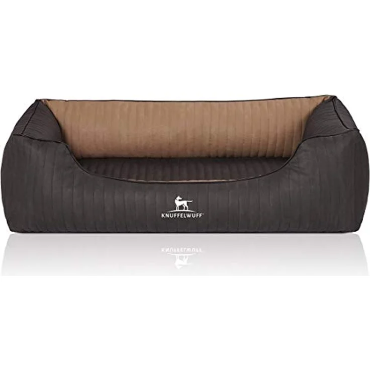 Knuffelwuff Orthopädisches Hundebett Outback XL 105 x 75cm Schwarz/Cappuccino - Abnehmbarer Bezug - Formstabil - Gelenkentlastung - Rutschfester Unterboden – Bild 3