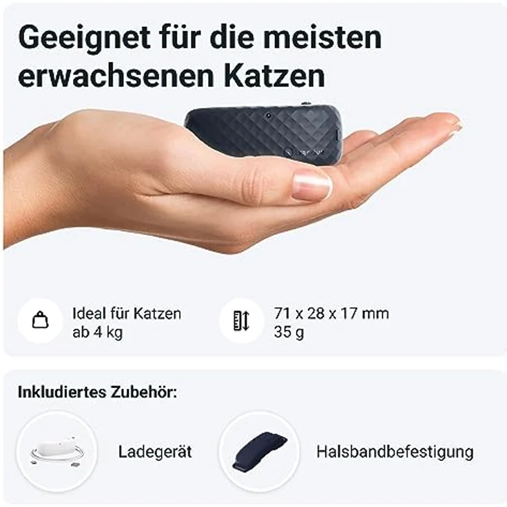 Tractive GPS Tracker Katze | Ortung rund um die Uhr & Revier-Funktion | Weglaufalarm | Unbegrenzte Reichweite (Blau) - Preisvergleich – Bild 4