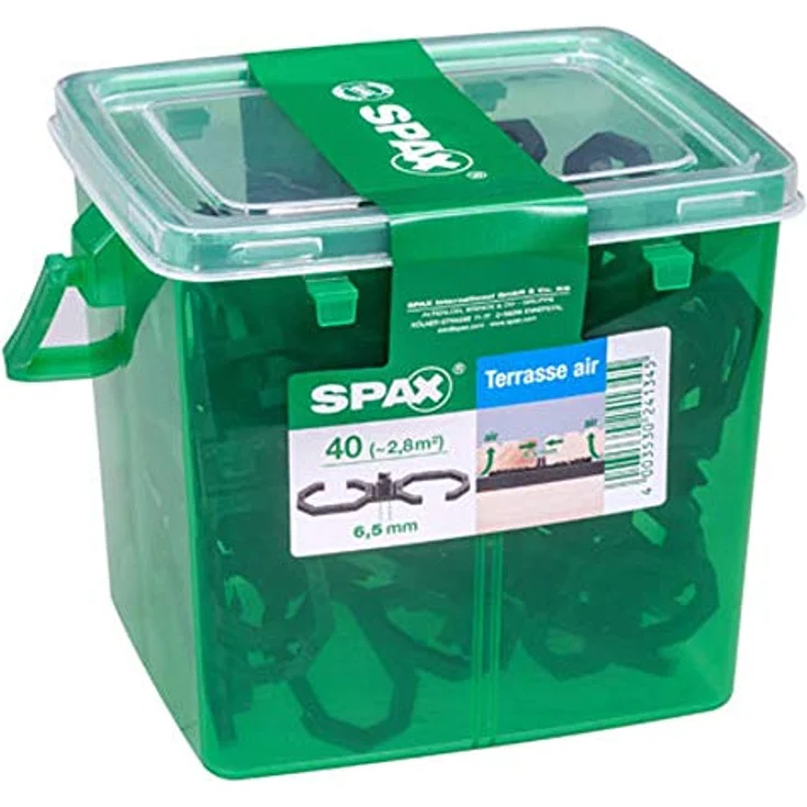 Spax Abstandhalter Air, 40 Stk. Kunststoff, 6,5 mm Stärke für optimale Terrassenbelüftung – Bild 2